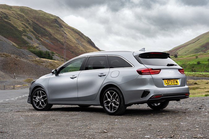 Kia Ceed SW silver 2024 rear three-quarters