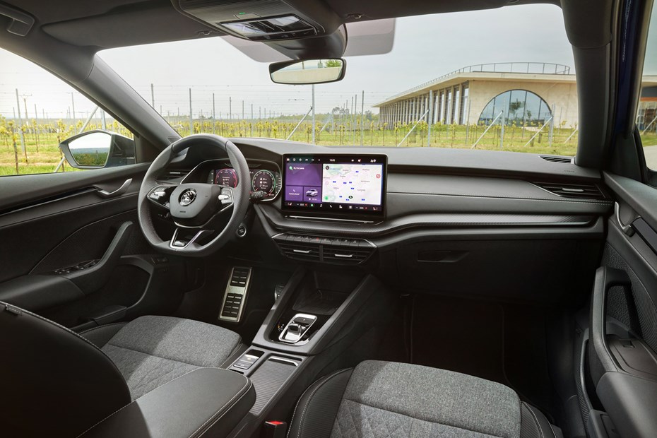 Skoda Octavia Estate review, Mk4 facelift, interior, dashboard, new 13.0-inch infotaiment screen