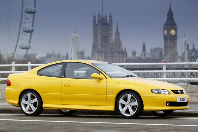 Vauxhall Monaro, yellow, static, front three quarters | Parkers WCPGW