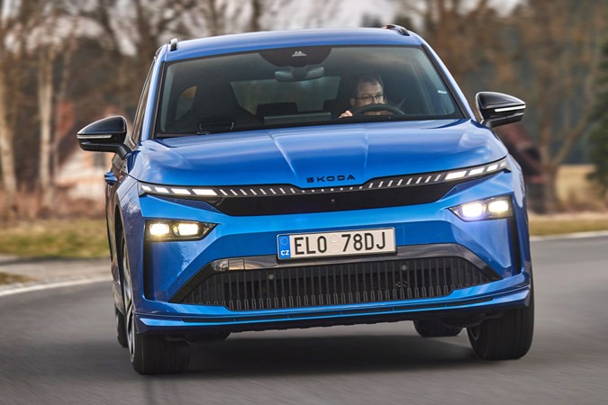 Skoda Enyaq front cornering