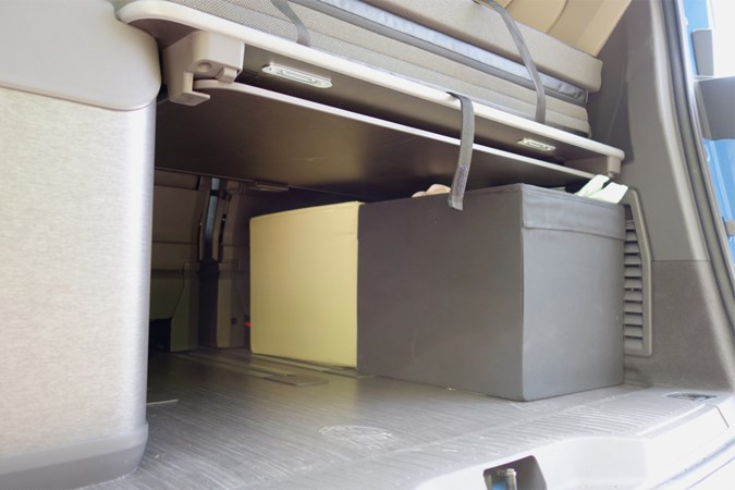 Image of Ikea Kallax storage cubes in a Volkswagen California boot
