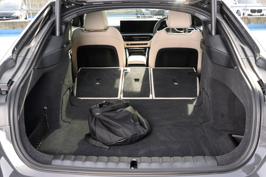 BMW i4 boot space with seats folded