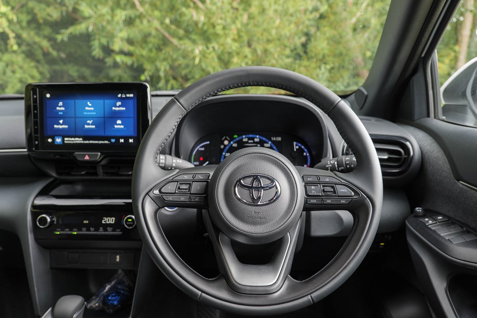 2021 Toyota Yaris Cross dashboard, driver's view