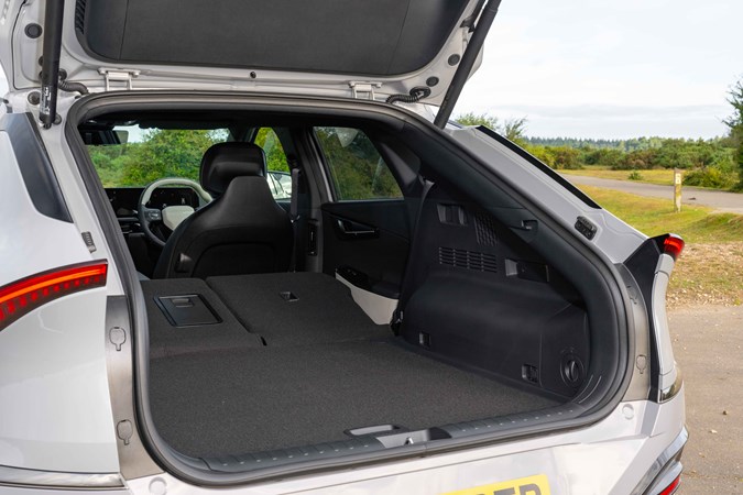 Kia EV6 review: boot space, seats down, black carpet