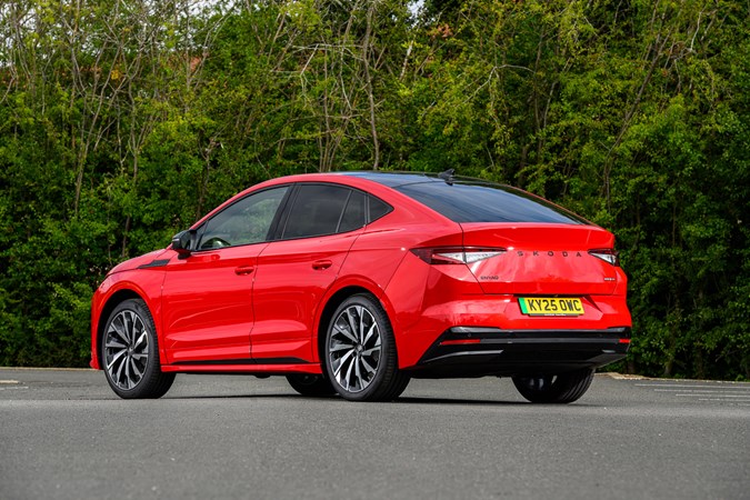Skoda Enyaq Coupe Sportline in red