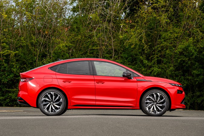 Skoda Enyaq Coupe Sportline in red