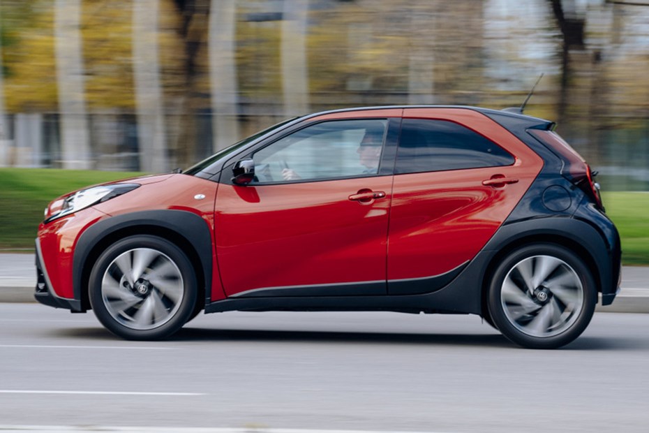 Toyota Aygo X review (2022) profile view, driving