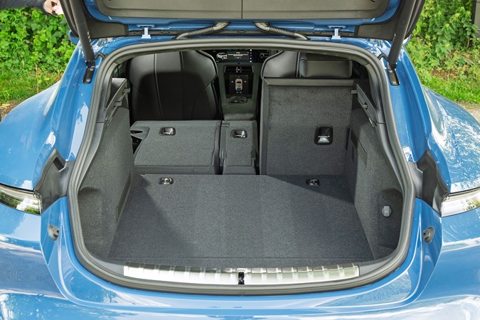 2022 Porsche Taycan Sport Turismo boot Porsche Taycan Sport Turismo (2025) review: boot space, rear seats half down