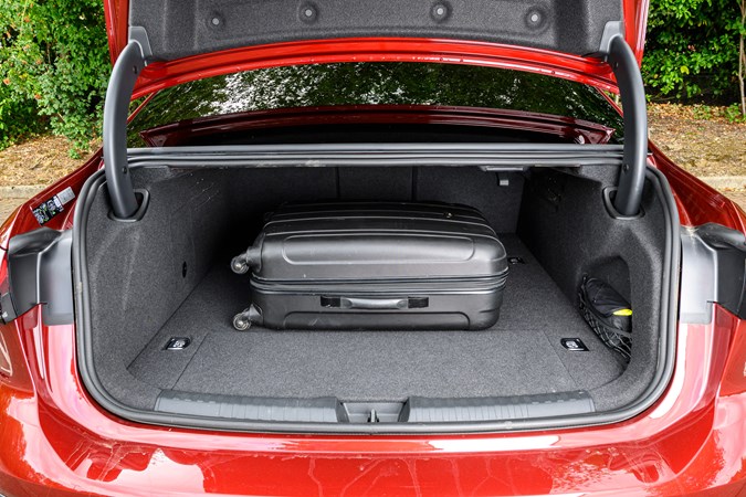 Audi A6 eHybrid boot space with suitcase