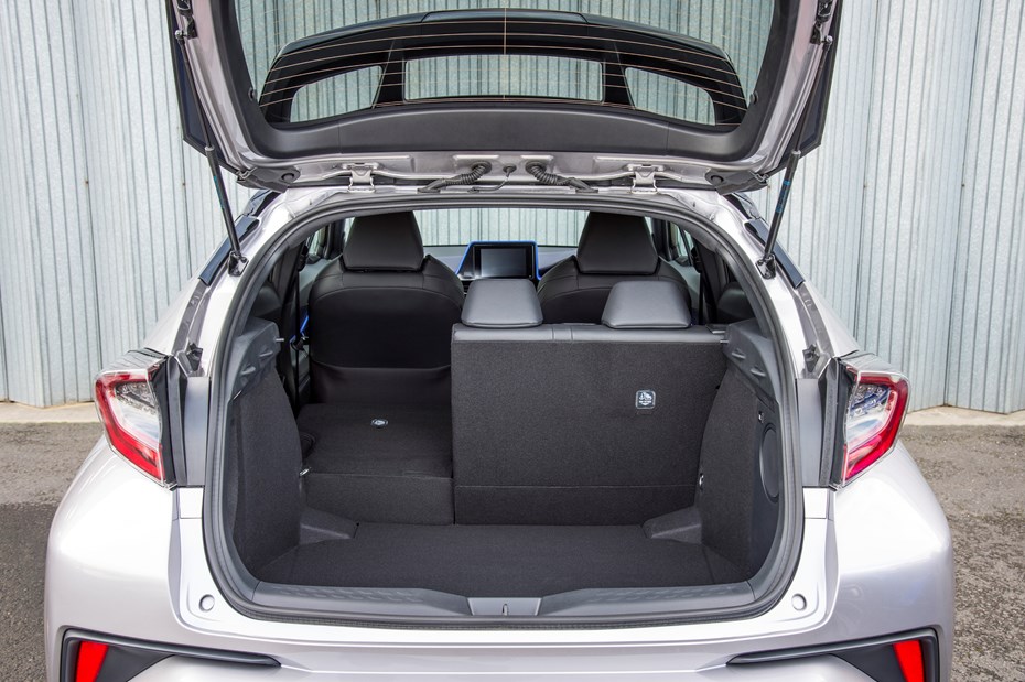 Toyota C-HR boot, part-folded seats