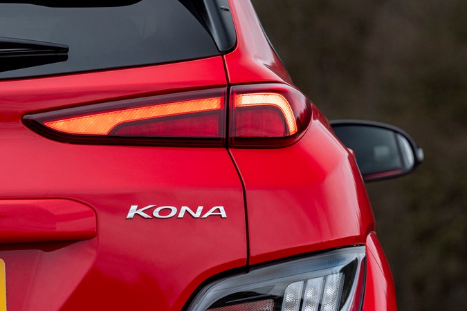 Hyundai Kona review (2022) rear boot badge
