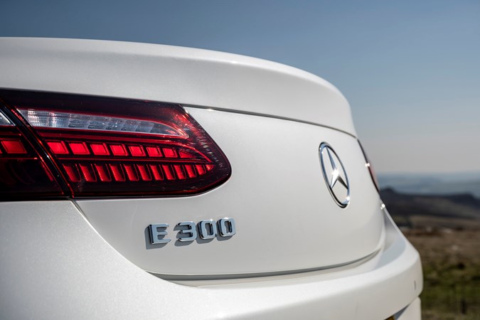 Mercedes E-Class Cabriolet rear badge 2021