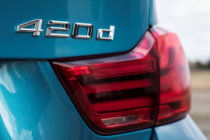 BMW 420d rear badge 2017