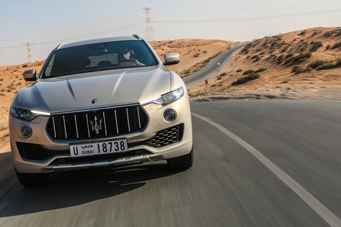 Maserati Levante SUV's grille has active aero shutters to help make it slipperier and thus more efficient