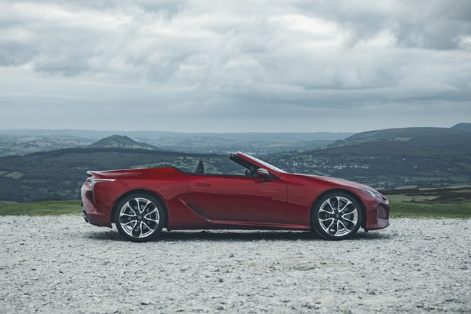 2020 Lexus LC Convertible - side, roof down