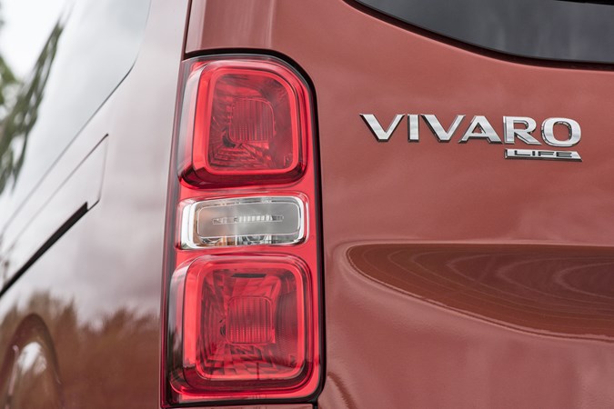 2019 Vauxhall Vivaro Life rear light and badge detail