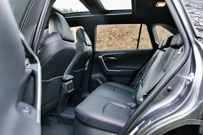 2021 Toyota RAV4 plug-in hybrid rear seat base and space