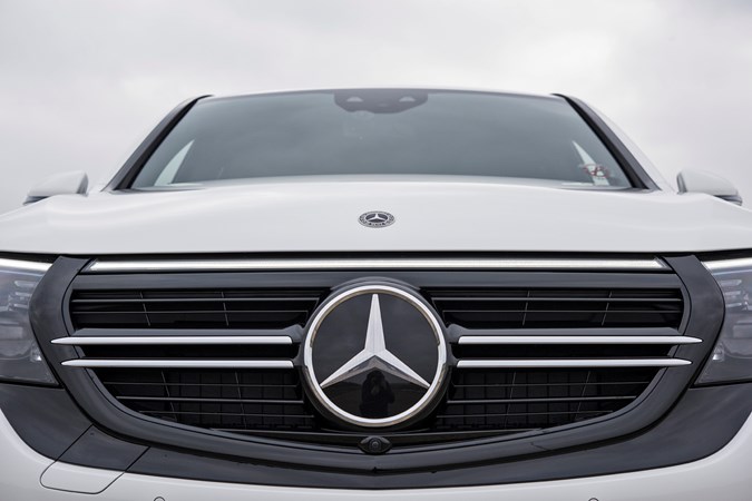 2019 Mercedes-Benz EQC adaptive cruise control sensor behind badge