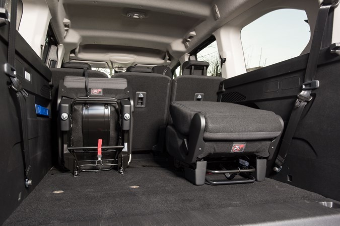 2019 Vauxhall Combo Life boot space, rear seats folded