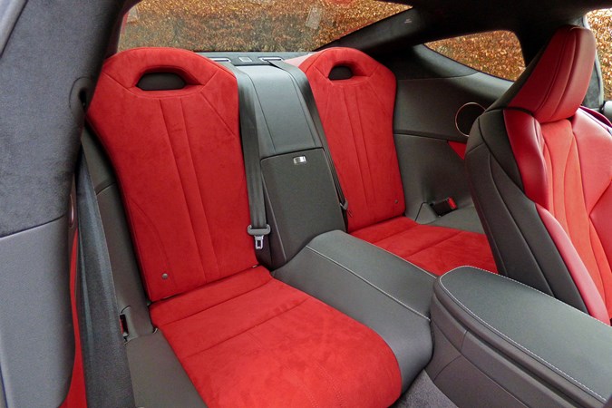 Lexus LC 500 rear seats 2020