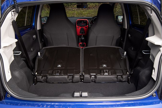 Citroen C1 review (2022) luggage space, seats folded