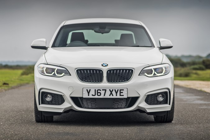 White 2017 BMW 2 Series Coupe front elevation