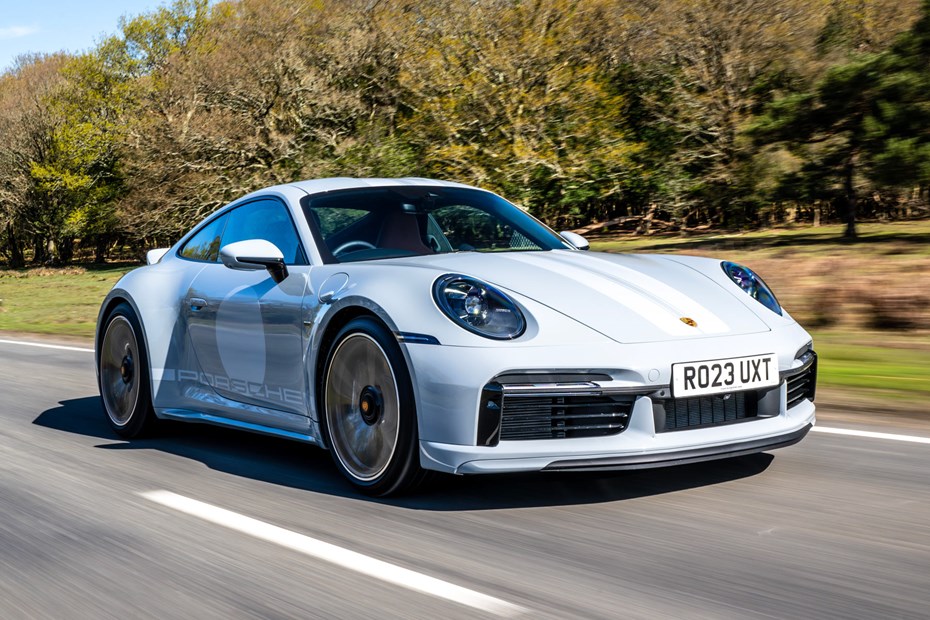 Porsche 911 review (992) - Sport Classic, grey, front, driving