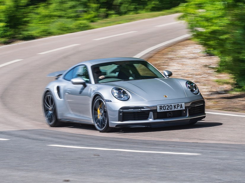 2022 Porsche 911 Turbo cornering