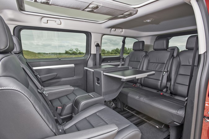2019 Vauxhall Vivaro Life rear compartment with table erected