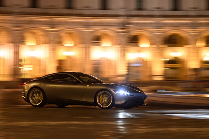 2021 Ferrari Roma night time driving
