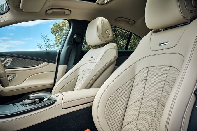 Mercedes-Benz CLS 53 (2021) interior, front seats