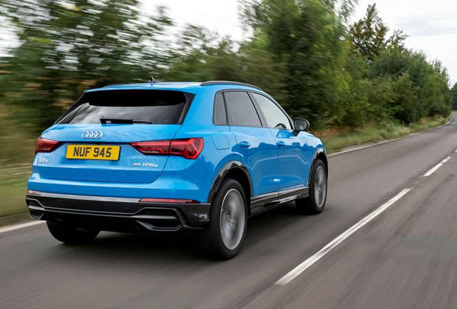 Audi Q3 review (2022) rear view, driving