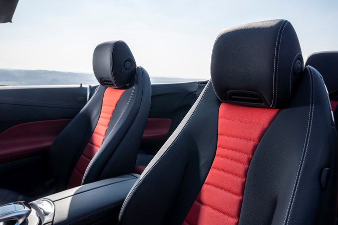 Mercedes E-Class Cabriolet front seats 2021