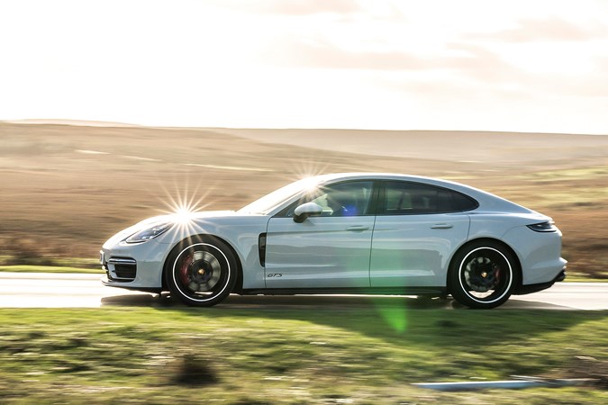 Porsche Panamera review (2021) profile view, driving