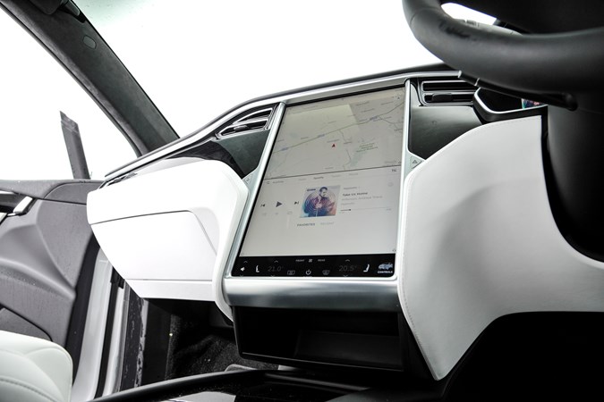 2019 Tesla Model X SUV dashboard infotainment screen