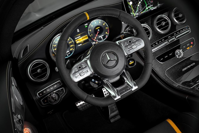 The cabin of the Mercedes-AMG C 63 S Coupe